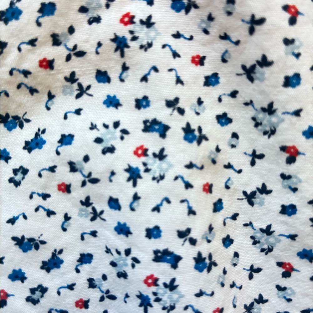 Denim & Flower Men's Casual Floral Shirt - White with Blue and Red XL - Picture 3 of 9